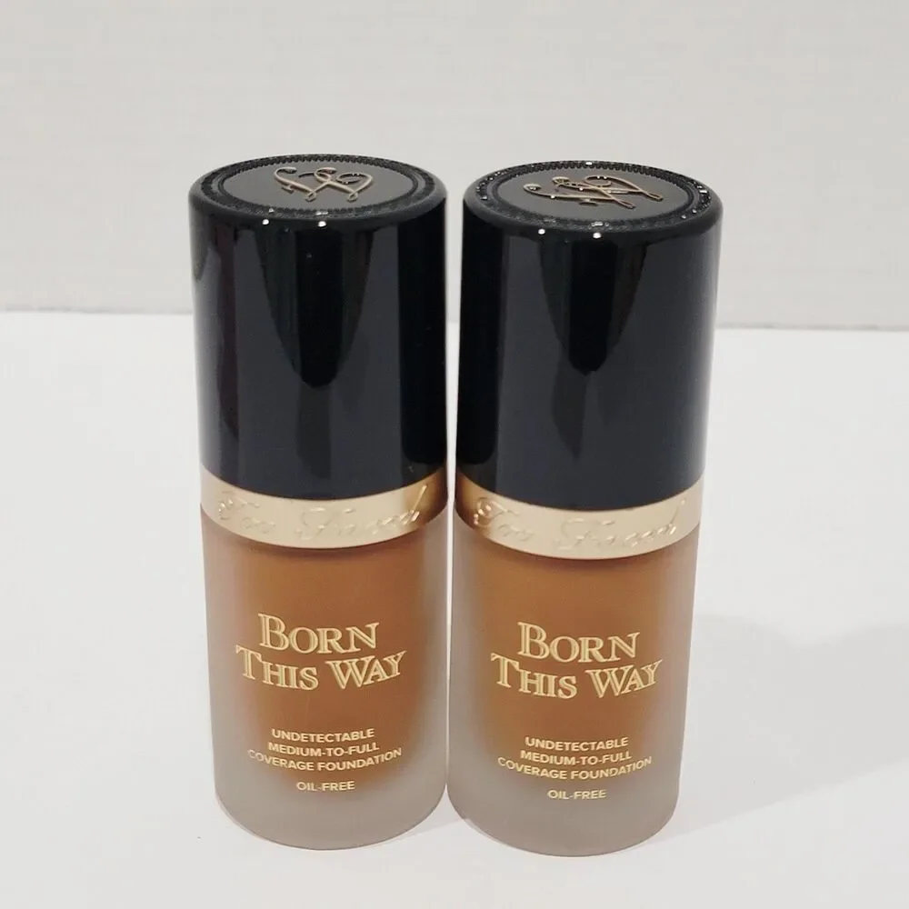 Too Faced LOT Born This Way SPICED RUM Undetectable Med to Full Foundation 1.0oz
